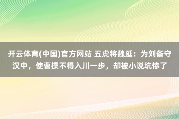 开云体育(中国)官方网站 五虎将魏延：为刘备守汉中，使曹操不得入川一步，却被小说坑惨了