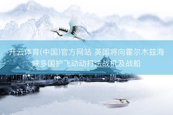 开云体育(中国)官方网站 英国将向霍尔木兹海峡多国护飞动动打法战机及战船