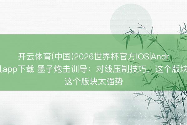 开云体育(中国)2026世界杯官方IOS|Android手机app下载 墨子炮击训导：对线压制技巧，这个版块太强势