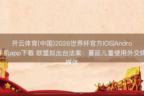 开云体育(中国)2026世界杯官方IOS|Android手机app下载 欧盟拟出台法案：蔓延儿童使用外交媒体