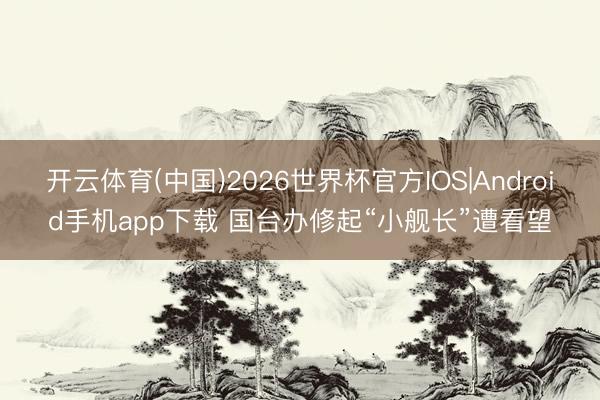 开云体育(中国)2026世界杯官方IOS|Android手机app下载 国台办修起“小舰长”遭看望