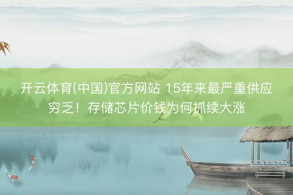 开云体育(中国)官方网站 15年来最严重供应穷乏！存储芯片价钱为何抓续大涨
